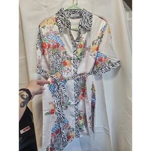 Endless Moon Floral Zebra Print Dress